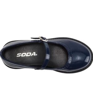 Soda Kids Navy Mary Jane Shoes